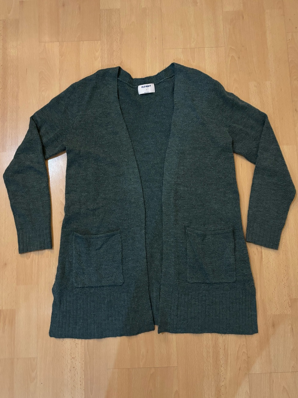 Old Navy Open-Front Green Cardigan Sweater